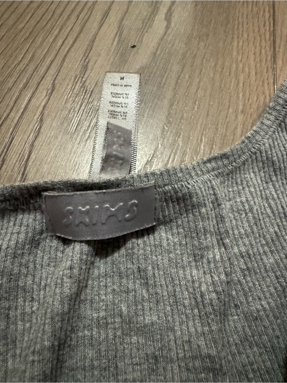 SKIMS Ribbed Tank Top Gray Medium - Picture 3 of 5